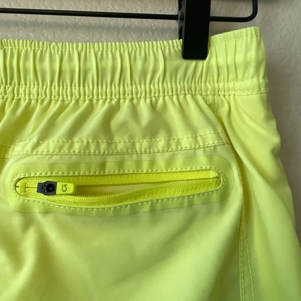 GAP Kids Boys XXXL (18) Quick-Dry Lined Neon Yellow Green Drawstring Shorts
